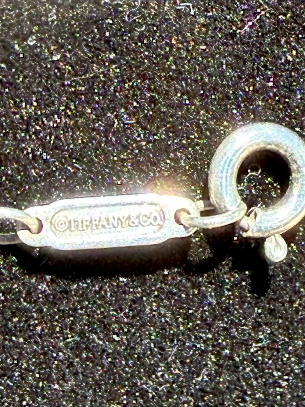 Tiffany & Co. Sterling Silver Heart Pendant Necklace with Tiffany Box & Pouch